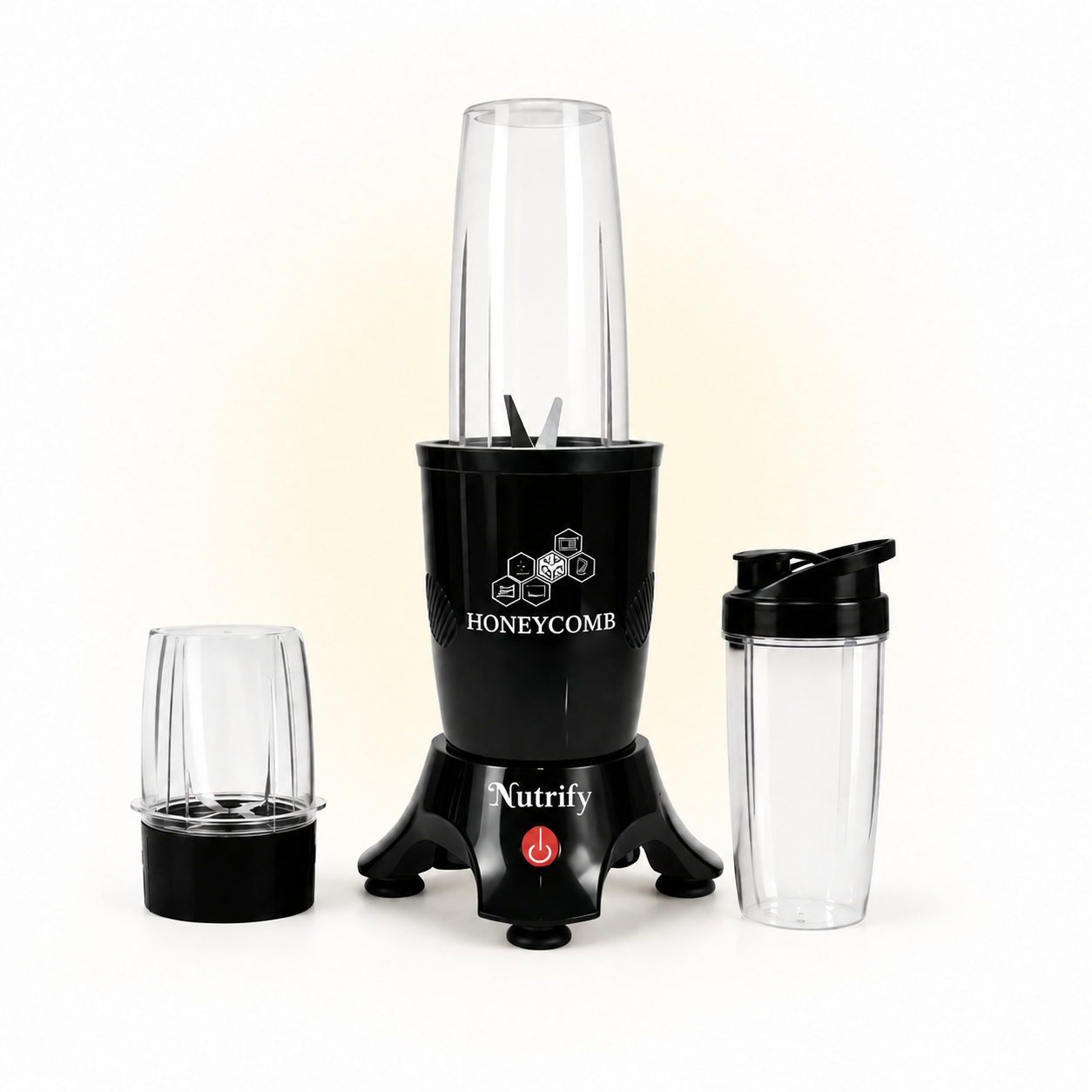HONEYCOMB NUTRIFY 450W Pro | Nutri Mixer Grinder 3 Jars ( Jet Black )