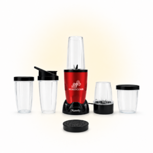 HONEYCOMB NUTRIFY 450W | Nutri Mixer Grinder 5 Jars  ( Cranberrry Red )