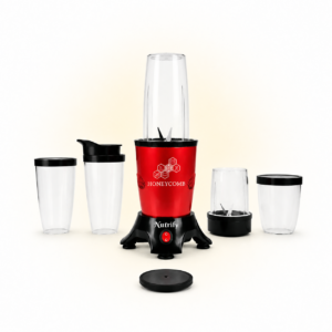 HONEYCOMB NUTRIFY 450W Pro | Nutri Mixer Grinder 5 Jars  ( Cranberrry Red )