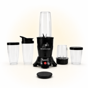 HONEYCOMB NUTRIFY 450W Pro | Nutri Mixer Grinder 5 Jars  ( Jet Black )