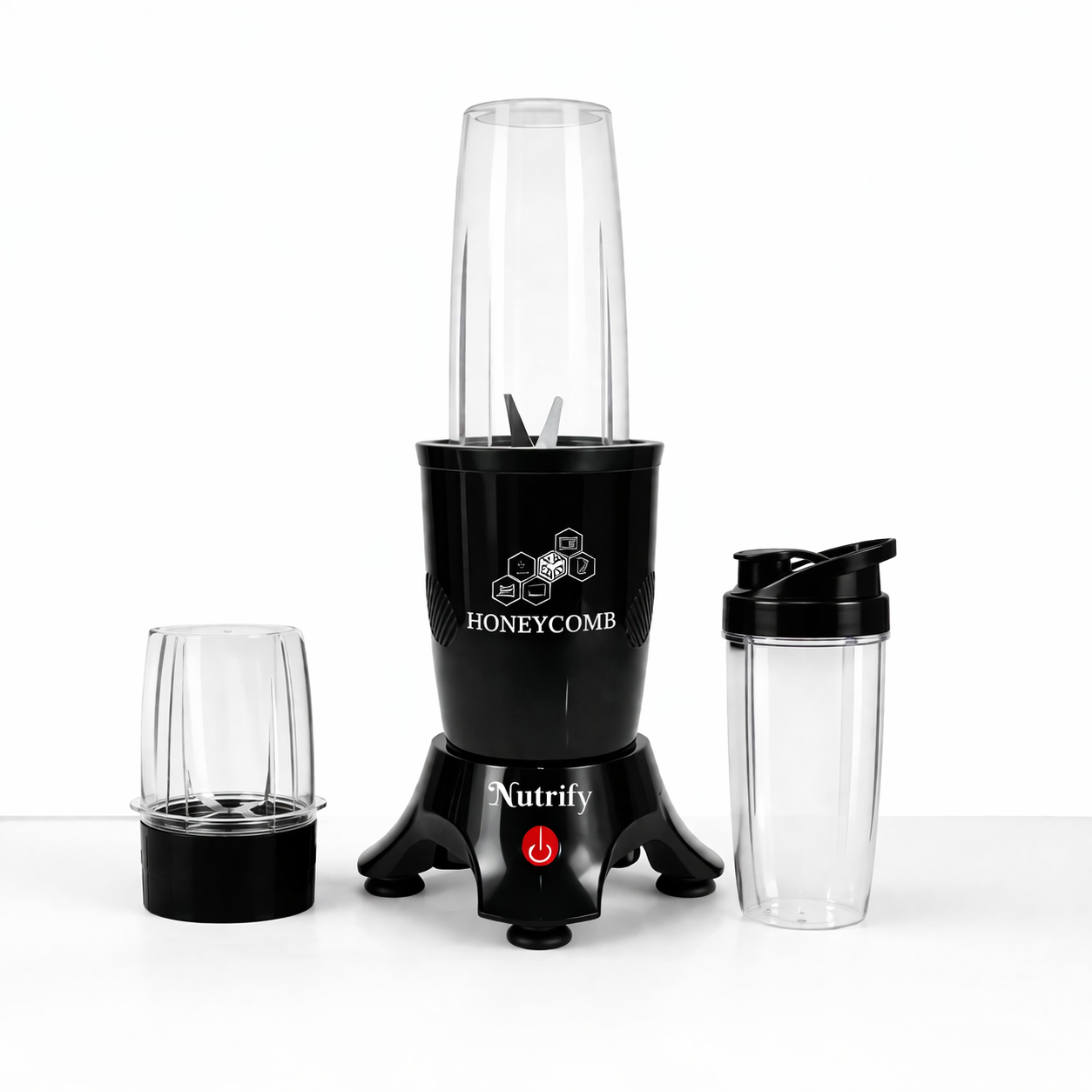 HONEYCOMB NUTRIFY 450W Pro | Nutri Mixer Grinder 3 Jars ( Jet Black ) - Image 2