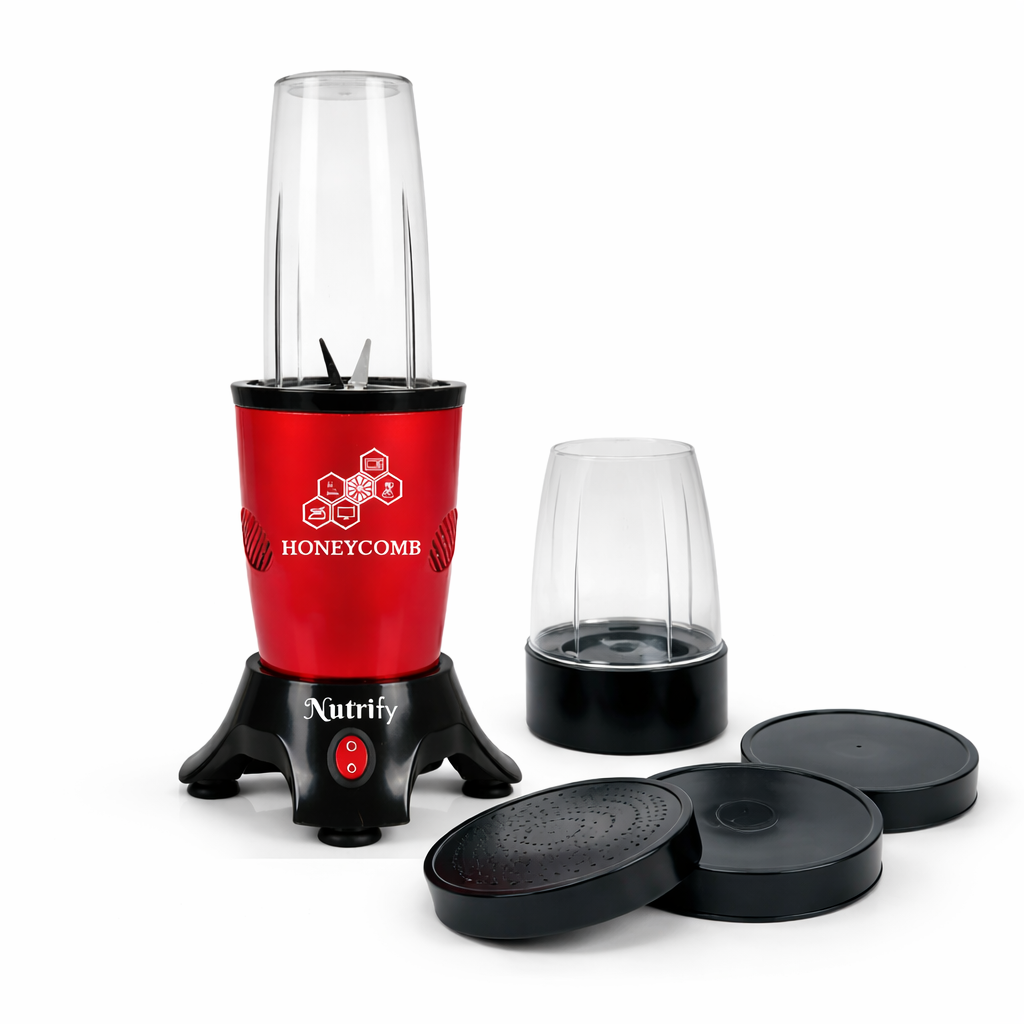 HONEYCOMB NUTRIFY 450W Pro | Nutri Mixer Grinder 2 Jars ( Cranberry Red ) - Image 2