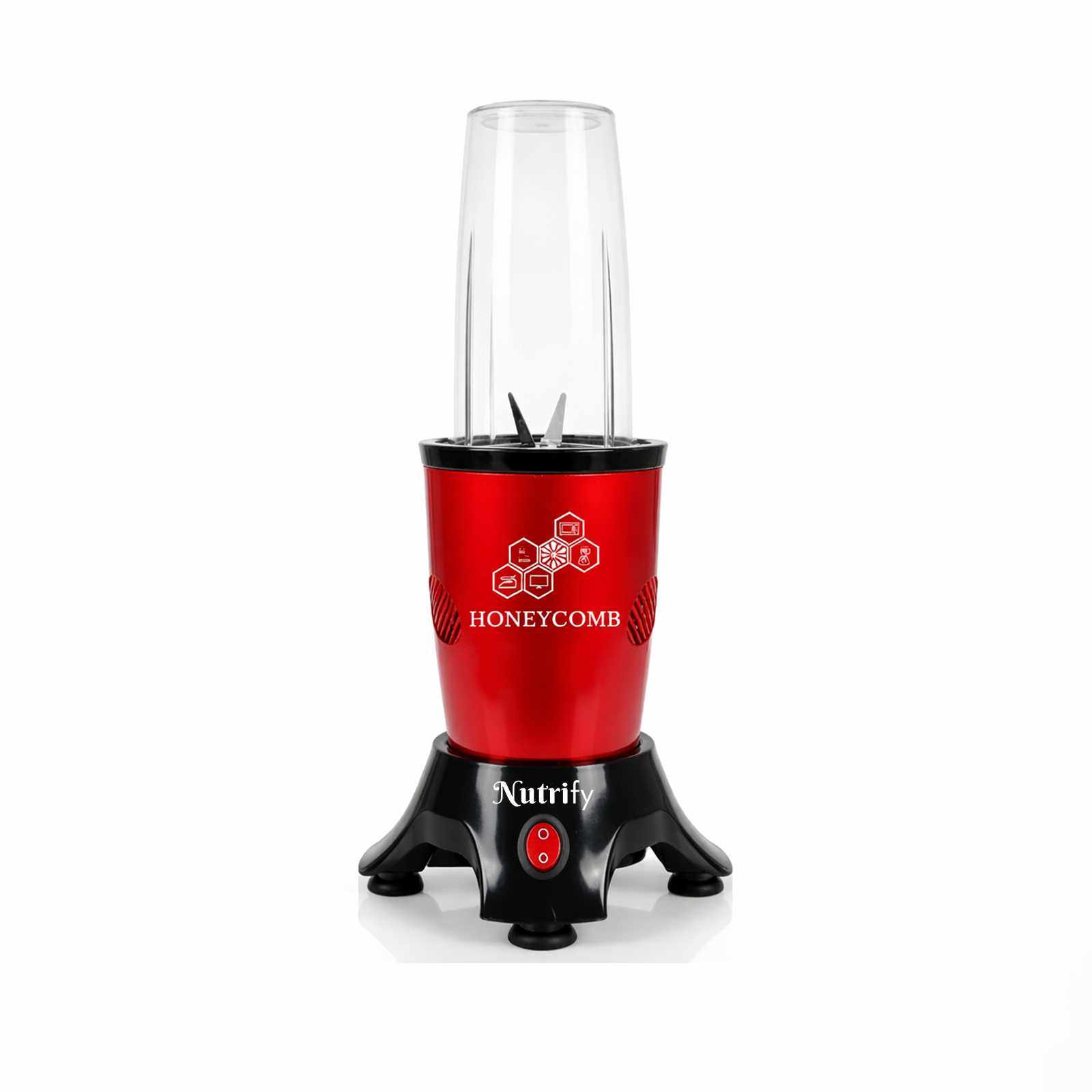 HONEYCOMB NUTRIFY 450W Pro | Nutri Mixer Grinder 5 Jars ( Cranberrry Red ) - Image 3