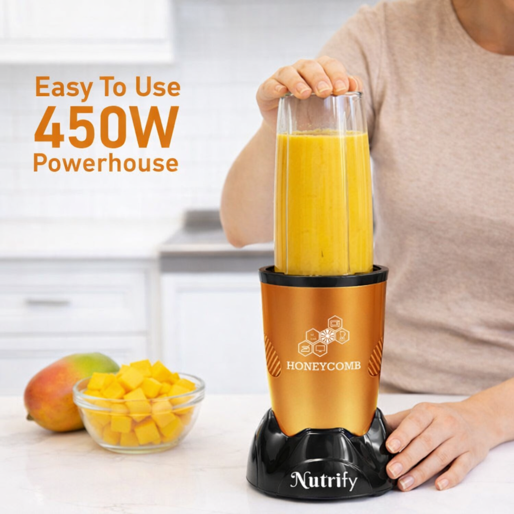 HONEYCOMB NUTRIFY 450W | Nutri Mixer Grinder 2 Jars ( Copper ) - Image 5